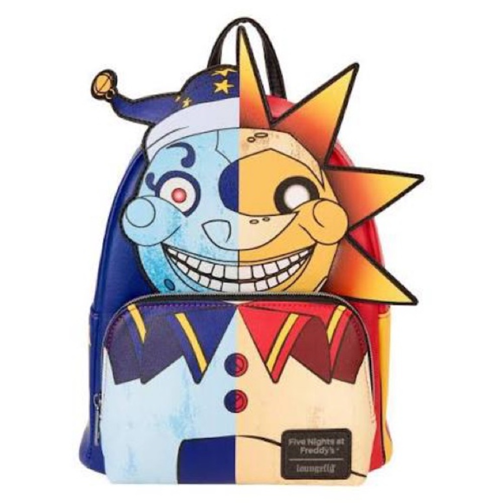 Five Nights at Freddy's Kids Sun & Moon Character Backpack - Blue/Yellow